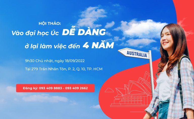 Hội thảo du học: Vào đại học Úc có khó không? Săn học bổng 10-50%