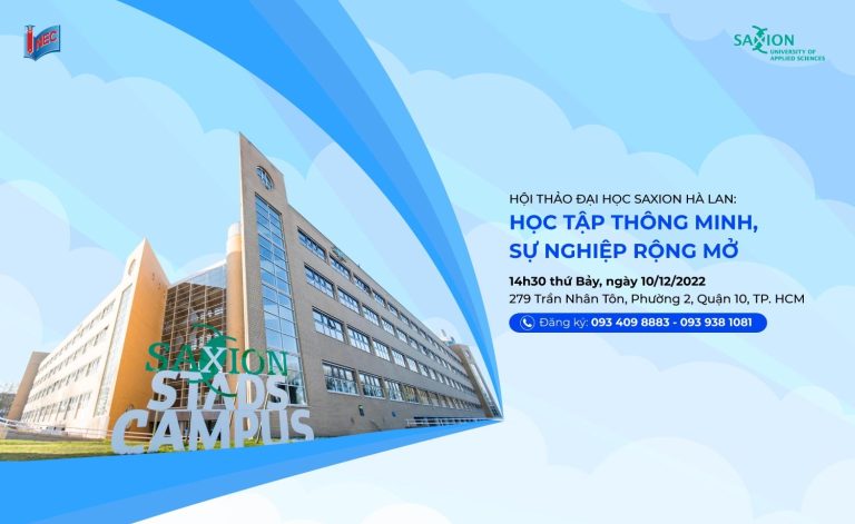 Hội thảo du học Hà Lan: Sáng tạo và thành công cùng Đại học Saxion